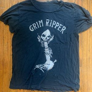 UNIF grim ripper distressed shirt